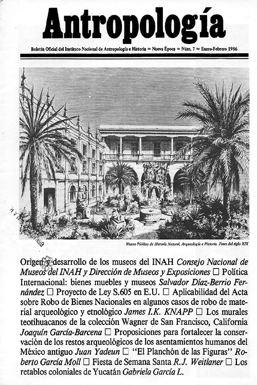 					View No. 7 (1986): Actividades del INAH
				