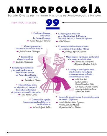 					Ver Núm. 99 (2015): Antropología. Boletín Oficial del Instituto Nacional de Antropología e Historia
				