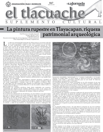 					View No. 567 (2013): El Tlacuache
				
