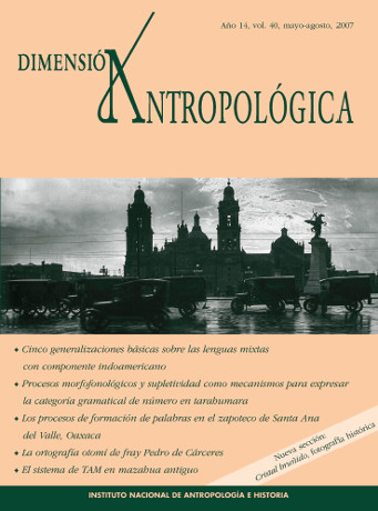 					Ver Vol. 40 (2007): Dimensión Antropológica
				
